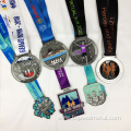 custom 3D zinc alloy soccer medals with ribbon